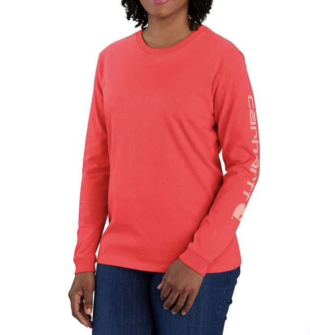 Carhartt Women's Relaxed Fit Midweight Logo Long Sleeve